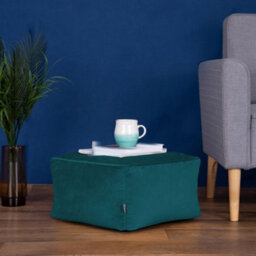 icon Amara Velvet Bean Bag Pouffe Teal Green - thumbnail 3