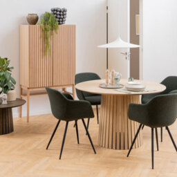 Furniture To Go Christo Round Dining Table In White Pigmented Oak - thumbnail 3