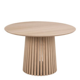 Furniture To Go Christo Round Dining Table In White Pigmented Oak - thumbnail 1