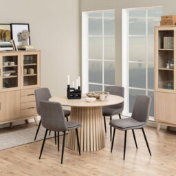 Furniture To Go Christo Round Dining Table In White Pigmented Oak - thumbnail 6