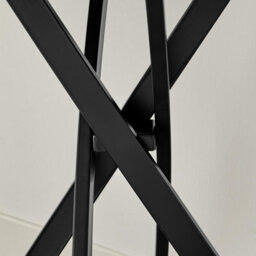 Furniturebox Uk Leonardo Black Wood Veneer Console Table - thumbnail 4