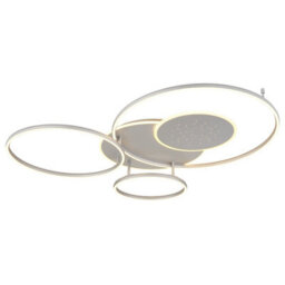 Luminosa Lighting Luminosa Johnson Iii Semi Flush Ceiling Light Brushed Silver Led 2700/6500K - thumbnail 5
