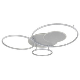 Luminosa Lighting Luminosa Johnson Iii Semi Flush Ceiling Light Brushed Silver Led 2700/6500K - thumbnail 3