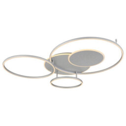 Luminosa Lighting Luminosa Johnson Iii Semi Flush Ceiling Light Brushed Silver Led 2700/6500K - thumbnail 7