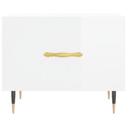 Walplus Coffee Tables 2Pcs High Gloss White 50X50X40 Cm Engineered Wood - thumbnail 6