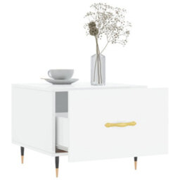 Walplus Coffee Tables 2Pcs High Gloss White 50X50X40 Cm Engineered Wood - thumbnail 4