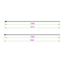 UK Homeliving Uk Home Living Avalon 8mm Fluted Glass Wetroom Panel 1100mm Brushed Brass - thumbnail 2