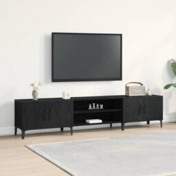 Berkfield Tv Cabinet Black Oak 180X31,5X40 Cm Engineered Wood - thumbnail 1