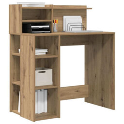 Berkfield Desk With Storage Artisan Oak 90X48X101.5 Cm Engineered Wood - thumbnail 3