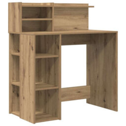 Berkfield Desk With Storage Artisan Oak 90X48X101.5 Cm Engineered Wood - thumbnail 2