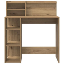 Berkfield Desk With Storage Artisan Oak 90X48X101.5 Cm Engineered Wood - thumbnail 4