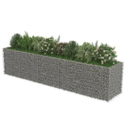 Berkfield Gabion Raised Bed Galvanised Steel 450X90X100 Cm - thumbnail 3