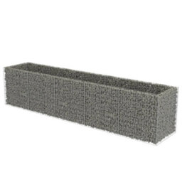 Berkfield Gabion Raised Bed Galvanised Steel 450X90X100 Cm - thumbnail 2