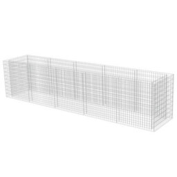 Berkfield Gabion Raised Bed Galvanised Steel 450X90X100 Cm - thumbnail 4