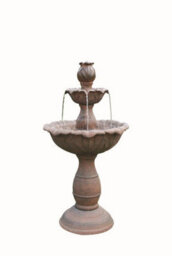 Outdoor Living UK Aqua Creations 3 Tier Rust Fountain Solar Water Feature With Protective Cover - thumbnail 2