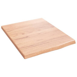 Berkfield Wall Shelf Light Brown 40X50X2 Cm Treated Solid Wood Oak - thumbnail 1