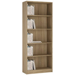 Wyld Haus Hollola Sonoma Wood Tall Wide Bookcase 4 Shelves - thumbnail 2