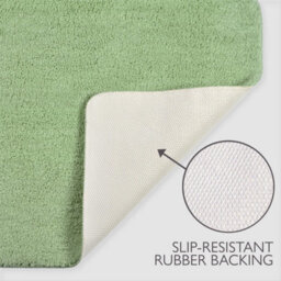 Allure Bath Fashions Deep Pile Microfibre Non Slip Bath Mat Set - Fern Green - thumbnail 5