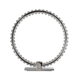 Lighting Collection Quart Chrome & Clear Led Hoop Table Lamp - thumbnail 2