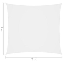 Berkfield Sunshade Sail Oxford Fabric Square 7X7 M White - thumbnail 6