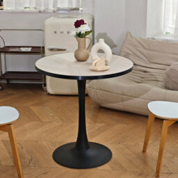 Fativo L76.5X H80Cm Kitchen Dining Table Round Sintered Stone Dining Table With Waterproof Plywood Layer, Chairs No Included - thumbnail 7