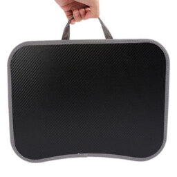 Living And Home Black Portable Laptop Table With Handle And Cushions - thumbnail 2