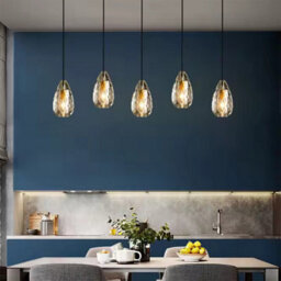 Nordic Brass Crystal Chandelier Luxury Pendant Light Ceiling Hanging Lamp Modern Gold Light For Living Dining Room - thumbnail 5