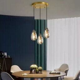 Nordic Brass Crystal Chandelier Luxury Pendant Light Ceiling Hanging Lamp Modern Gold Light For Living Dining Room - thumbnail 8