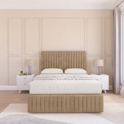"Sloomy 3Ft Madison Divan Bed Base Mink Naples ,no Drawers, 12"" Footboard & 54"" Floor Standing Headboard - Single" - thumbnail 2