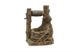 Gardenwize Outdoor Garden Rustic Brown Brick Well Solar Powered Water Fountain Feature - thumbnail 1