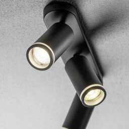 CGC Lighting Cgc Solis Black Triple Gu10 Ceiling Spotlight With Halo Ring Adjustable Spot Bar - thumbnail 4
