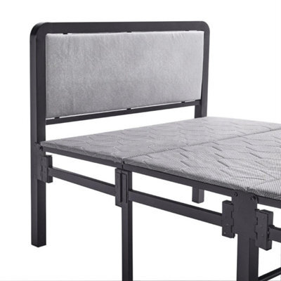 3Ft Single Folding Bed Home Office Guest Bed Platform With Headboard Footboard - image 1