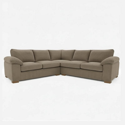 Amalfi Jumbo Cord 2C2 Corner Sofa Coffee