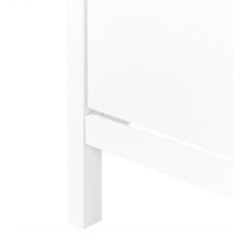 Wyld And Coco Nordichome White Mdf Shoe Storage Cabinet - 12-Pair Hallway Organizer, 2 Compartments, W89 X D30 X H127Cm - thumbnail 9