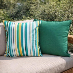 Peggy Wilkins Water Resistant Outdoor Garden Cushion Essence Turquoise - thumbnail 2