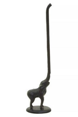 Orsina Fauna Black Elephant Toilet Roll Holder Tail - image 1