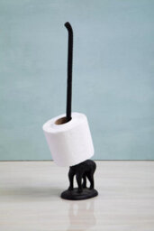 Orsina Fauna Black Elephant Toilet Roll Holder Tail - thumbnail 4