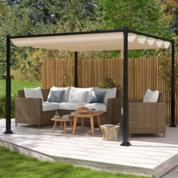 Gainoom 310 X 310Cm Outdoor Pergola Modern Sunshade Pavilion Grill Gazebo Yard Grape Trellis Pergola - thumbnail 3