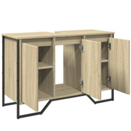 Walplus Bathroom Sink Cabinet Sonoma Oak 91X35X60 Cm Engineered Wood - thumbnail 8