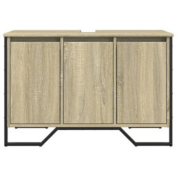 Walplus Bathroom Sink Cabinet Sonoma Oak 91X35X60 Cm Engineered Wood - thumbnail 4