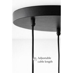 Luminosa Lighting Luminosa Auralis Dome Pendant Ceiling Light Black, Gold Amber Glass Shade 1X E27 - thumbnail 6