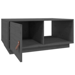 Berkfield Modern Coffee Table Grey 80X50X35.5 Cm Solid Wood Pine - thumbnail 7