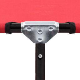 Berkfield Folding Sun Lounger Red Steel - thumbnail 7