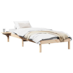 Berkfield Bed Frame With Bedside Tables Brown Brown - thumbnail 3