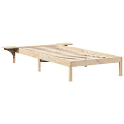 Berkfield Bed Frame With Bedside Tables Brown Brown - thumbnail 2