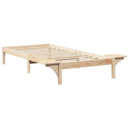 Berkfield Bed Frame With Bedside Tables Brown Brown - thumbnail 7