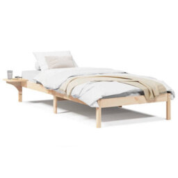 Berkfield Bed Frame With Bedside Tables Brown Brown - thumbnail 4
