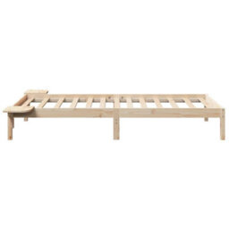 Berkfield Bed Frame With Bedside Tables Brown Brown - thumbnail 6