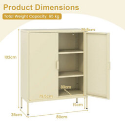 Heavy Duty Metal Organizer Cabinet For Home Office - thumbnail 2