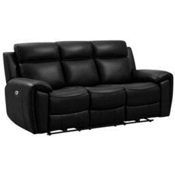 Furniture Instore Sienna Black Leather Aire 3+1 Seater Sofa Set - thumbnail 2
